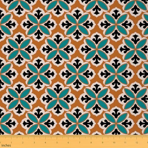 Feelyou Flower Vintage Fabric By The Yard Decorative Soft - color: Multi 04, size: 1 Yard