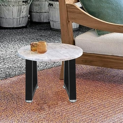 16 Inch Trapezoid Bench Legs Metal Coffee Table Legs, End & Side Table Feets, DIY Furniture for Desk Chair, Set of 2 (H16 x W10.8, Black) - color: Black, size: 16 '' T