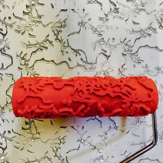 Decorative Art Texture Roller - 7" Roller (Organic Groove Pattern) - color: Organic Groove Pattern