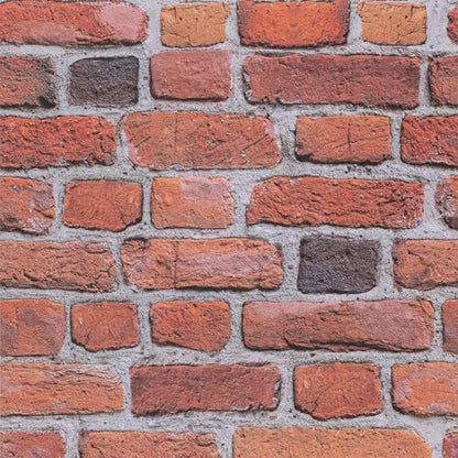 Abyssaly Red Brick Wrapping Paper Contact Paper Peel and Stick Wallpaper - color: Light Red, size: 17.7" x 118"
