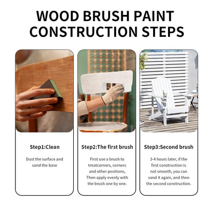 Furniture Paint and Chalk Paint for Furniture,Professional Kitchen Cabinet Paint, Wood Paint for Tables, Chairs & Refinishing - No Sanding Required, Low Odor & Water Based,Surface Repair Brush for Doors, Windows, and Metal,Quick-Drying Formula(Oak) - colo
