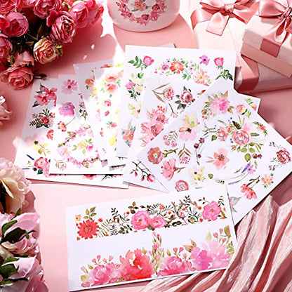 Frienda 24 Sheets Rub on Transfers for Crafts, Floral - style: Floral