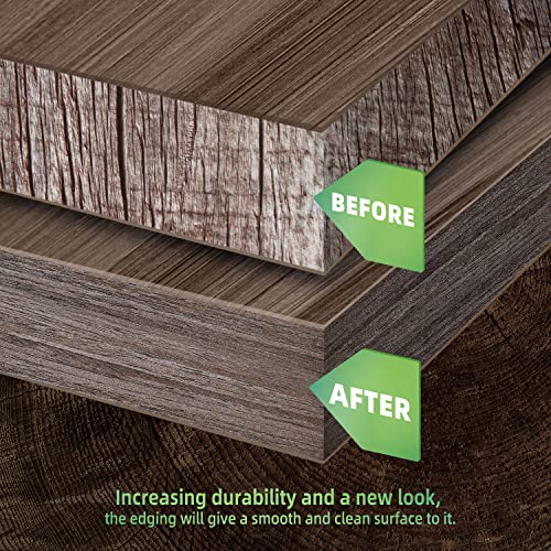 Walnut Edge Banding, 2 inch x 7ft Plywood Veneer Wood Edge Banding, Preglued Wood Tape Banding for Cabinet Repair - color: Walnut, size: 2"x 7ft