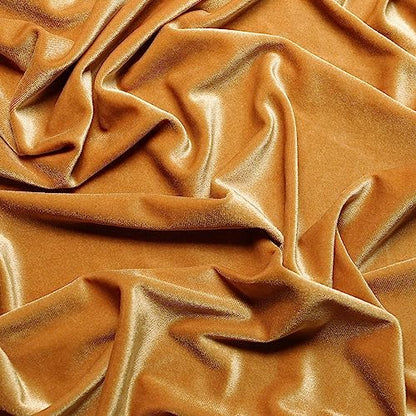 Ice Fabrics Stretch Velvet Fabric by The Yard - 60" Wide Soft Stretchy Fabric for Sewing Clothes, Apparel, Costume, Crafts - 90% Polyester 10% Spandex - Beige - 1 Yard - color: Beige, size: 1 Yard
