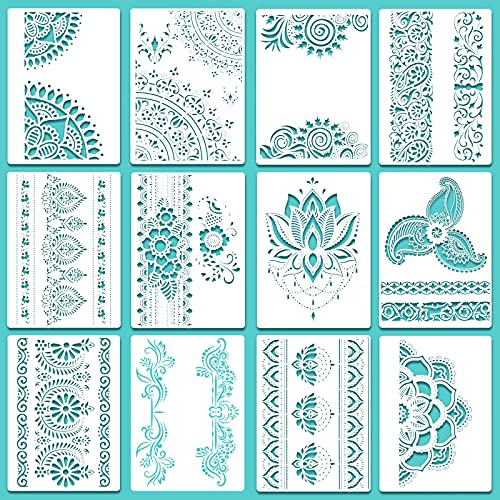 Outus 12 Pcs Mandala Stencils for Painting