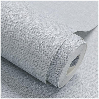 Gray Grasscloth Peel and Stick Wallpaper Self Adhesive 17.8"x118"