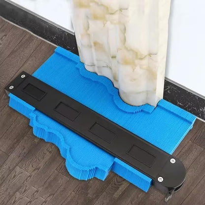 1pc Contour Gauge Profile Tool 2.7cm/25.4cm 5ft/10ft Adjustable Template Maker Irregular Shape Duplicator Measuring Tool (Blue,10FT) - color: Blue, size: 10FT