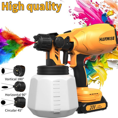 Cordless Paint Sprayer Gun, (Paint Sprayer 2 Battery)