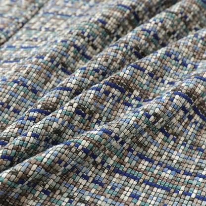 OctoRose Thick Linen Blue Grey Mixed, 1 Yard (36x59 inch) Upholstery Sewing Fabrics for Sofa, Futon, Box Cushion, Daybed Mattress Cut by The Yard (Linen-Blue/Grey, 1 Yard) - color: Linen-blue/Grey