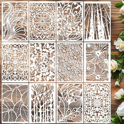 Stencils for Crafts Reusable Art Stencils for Painting Floral Stencil - style: Floral