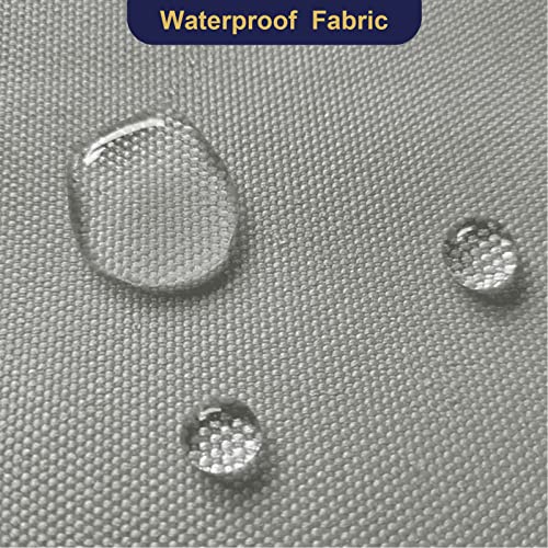 Waterproof Canvas Fabric by The Yard 600D Upholstery Outdoor Fabric 58”W - color: Silver Grey, size: 15 Yards 58" x 540"