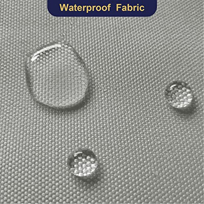 Waterproof Canvas Fabric by The Yard 600D Upholstery Outdoor Fabric 58”W - color: Silver Grey, size: 5 Yards 58" x 180"