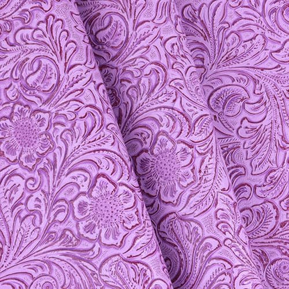 Solid Color Embossed Faux Leather Sheets 12 "x53 (30cm x 135cm) Embossed Texture Leather Fabric, Widely Used in Leather Earrings, Keychains, Sewing DIY Projects ﻿ (Purple) - color: Purple
