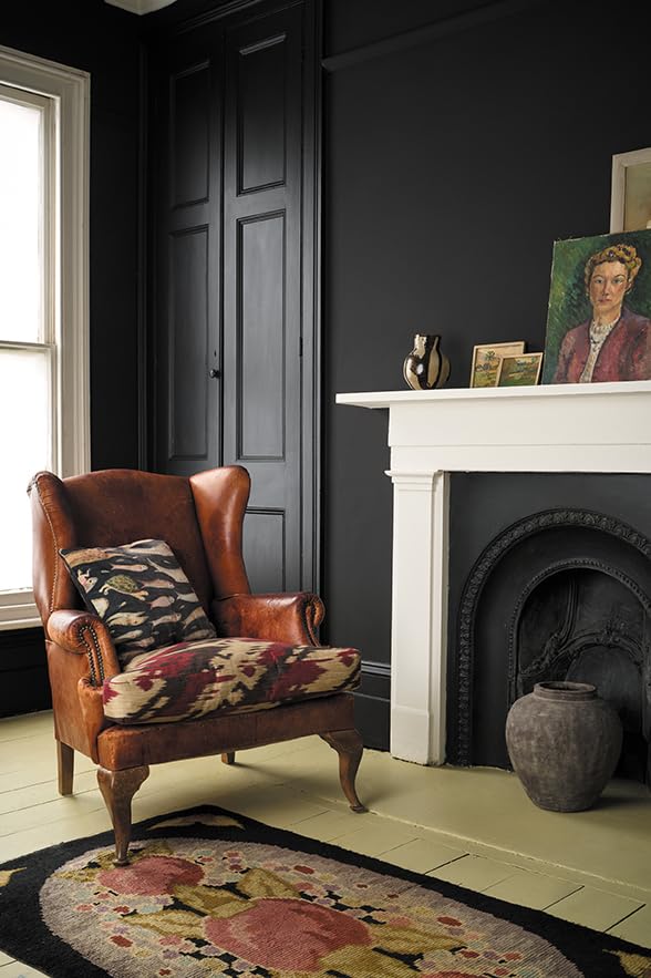 Annie Sloan Wall Paint (Athenian Black, 4 Fl Oz Tester) - color: Athenian Black, size: 4 Fl Oz (Pack of 1)