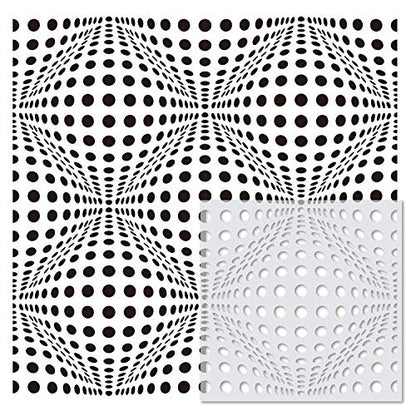 32 Pack Geometric Stencils 8 x 8 Inch Painting Templates Mandala Stencil for Scrapbooking Cookie Tile Furniture Wall Floor Decor Craft Drawing Tracing DIY Art Supplies - size: 8inch-1