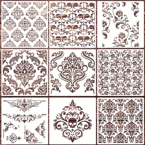 Damask Stencils for Walls Stencils for Painting Large Pattern 12inch - style: Damask