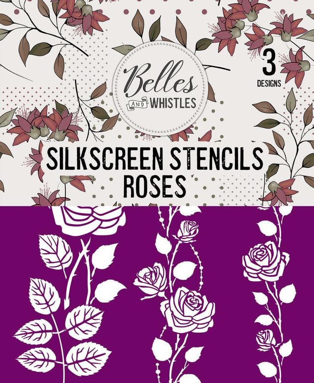 Dixie Belle Paint Company Silkscreen Stencil - Roses 8� x 9� - 3 Pack - style: Roses