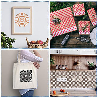 Tinlade 36 Pack Geometric Stencils Set for Painting, 7.87 x 7.87 Inches - size: 7.87 x 7.87 Inches