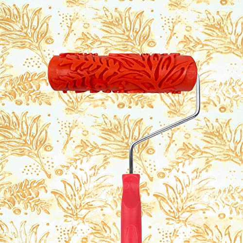 Nichiyo 7'' Texture Roller DIY Decorative Art Pattern Paint Roller Rubber Roller for Walls, Furnitures and Floors Decoration(EG075T) - color: EG075T