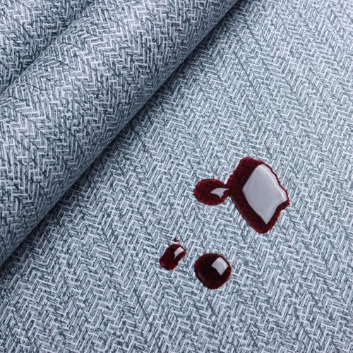 Grasscloth Peel and Stick Wallpaper Blue Contact Paper 16in x 393in - color: Blue, size: 15.7" x 393.7"