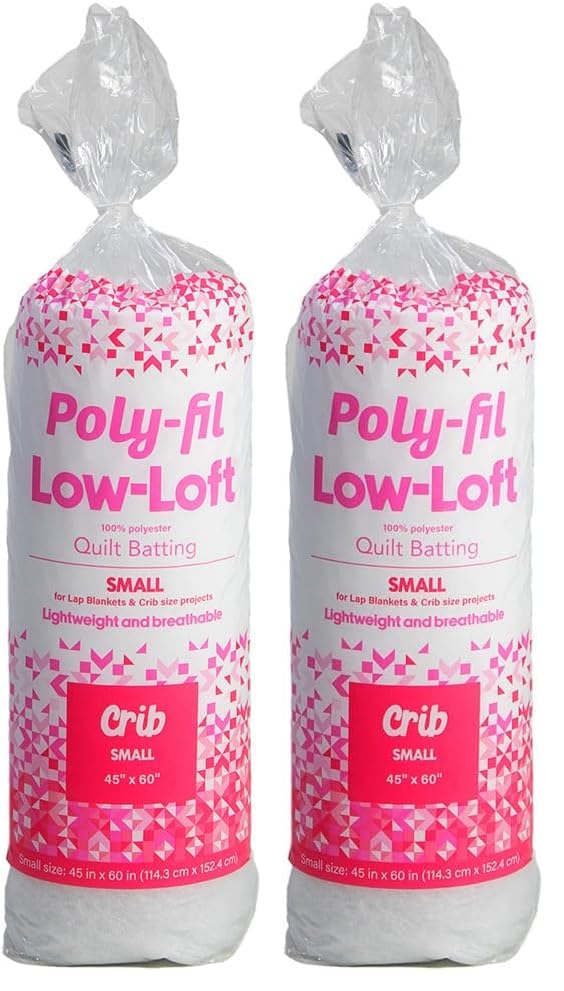 Fairfield Poly-Fil Low-Loft Batting Crib 45" X 60" (Pack of 2) - size: Each (Pack of 2)