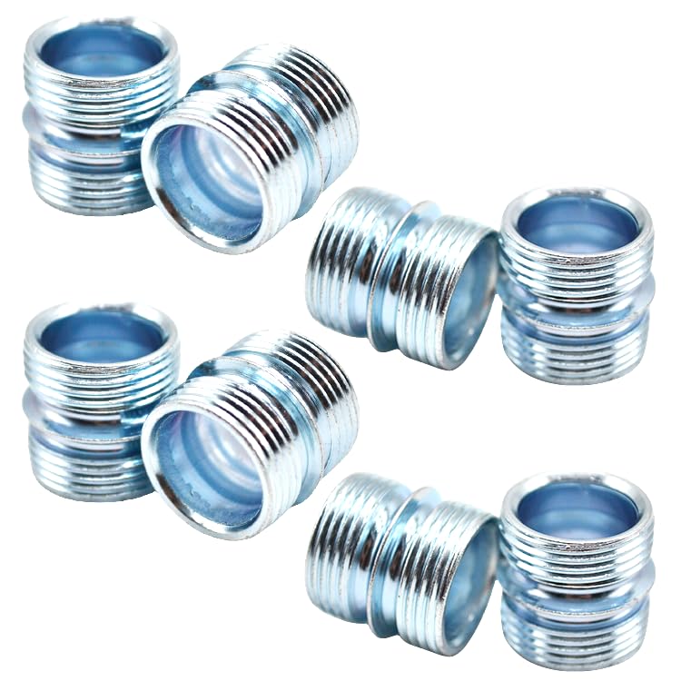 8 Pack Wire Shelving Post Coupler Connector for 1 Inch 25.4mm Diameter Storage Shelves Metal Rack Pole with 0.047" 1.2mm Thickness Coarse Thread, Shelf Unit Post Extension Kit Connection Nuts - style: Post Connector 8 Pack