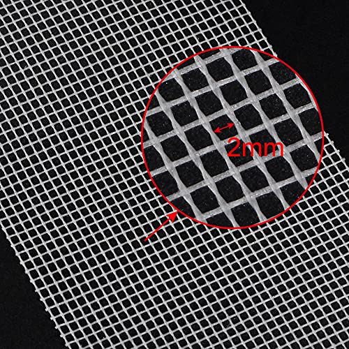 uxcell Drywall Joint Tape Self-Adhesive Fiberglass 1.8-inch x 98-feet Repair Patch Wall Hole Crack Mesh Size 2mm - size: 1.8" x 98'