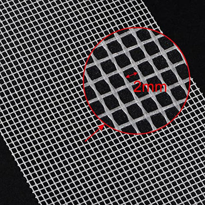 uxcell Drywall Joint Tape Self-Adhesive Fiberglass 7.8-inch x 98-feet Repair Patch Wall Hole Crack Mesh Size 2mm - size: 7.8" x 98'