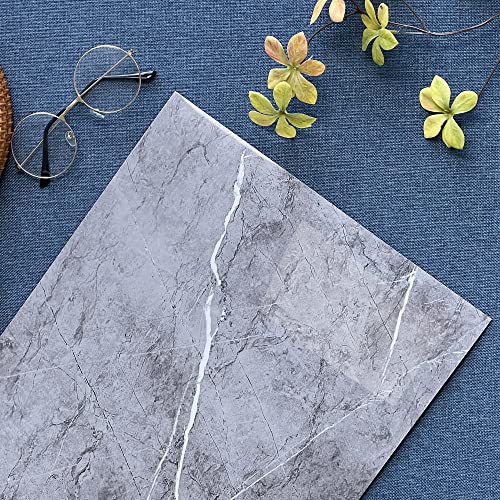 Haimin 3D Wall Panels Peel and Stick Marble Tile Look 10 Pack Waterproof - color: Gray-YSH
