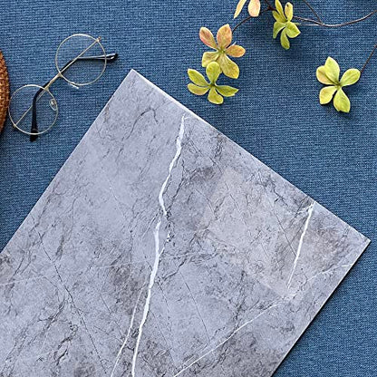 Haimin 3D Wall Panels Peel and Stick Marble Look Tile Backsplash, 20 Pack - color: Gray-YSH
