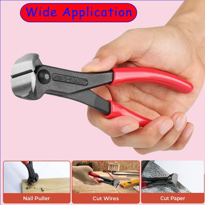 2PCS Upholstery Staple Remover Tool，Heavy Duty Staple Puller Kit with Nail Puller Pliers, Tack Remover Tool for Floor,Wooden Crates,Carpets,Walls,Photo Frame,Construction Projects - color: Red+2