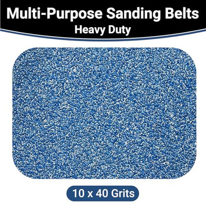 3x21 Inch Sanding Belts 10 Pcs 40 Grits Heavy Duty Belt Sander Zirconia Belt Sander Paper for Wood, Metal, Stainless Steel, Automotive, and Furniture - style: 40 Grits-10 PCS