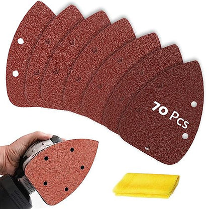 S&F STEAD & FAST Mouse Sander Sandpaper 70pcs - style: 5 holes