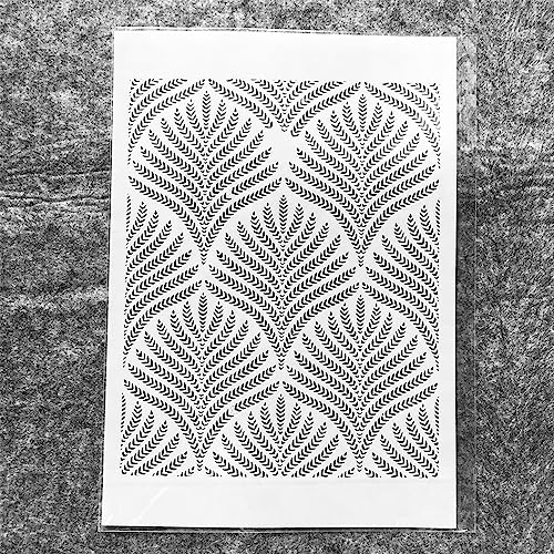 TIAMECH A4 Reusable Ear of Wheat Texture Stencil for Painting - style: Wheat