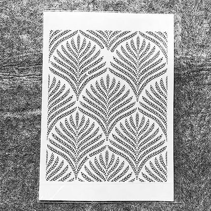 TIAMECH A4 Reusable Ear of Wheat Texture Stencil for Painting - style: Wheat