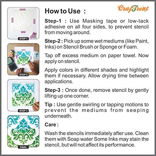 CrafTreat Reusable Plaid Stencils for Painting on Wood - 2-Step Plaid Combo Slimline Stencils - Size: 4x9.5 Inches - size: 4x9.5 Stencils, style: 2 Step plaid Combo Slimline Layered Stencil