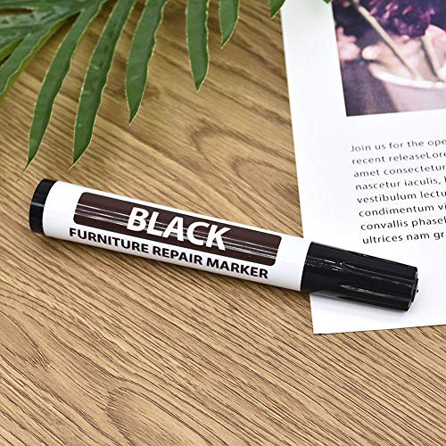 Black Furniture Repair Marker Pen, Instant Wood Floor Scratch Touch Up Tool