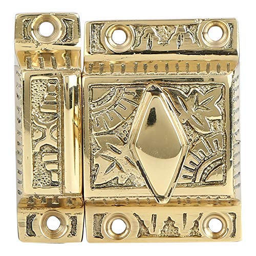 A29 Cabinet Latch, Solid Brass, Polished Lacquered, Windsor Knob - color: Polished Lacquered-D