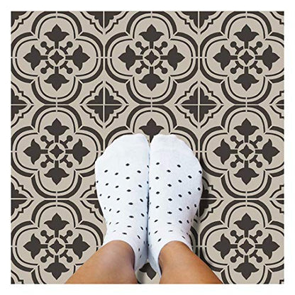 Santa Ana Tile Stencil - Cement Tile Stencils - DIY Portuguese Tiles - Reusable Stencils for Home Decor (Medium Tile Stencil Size 8x8) - size: Medium (8"x8")