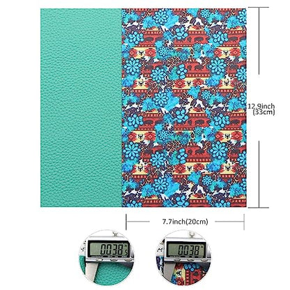 David accessories Cow Pattern Faux Leather Sheets Pattern Synthetic Leather Fabric Canvas Back 5 Pcs 7.7" x 12.9" (20 cm x 33cm) for DIY Earring Making Crafts (A)