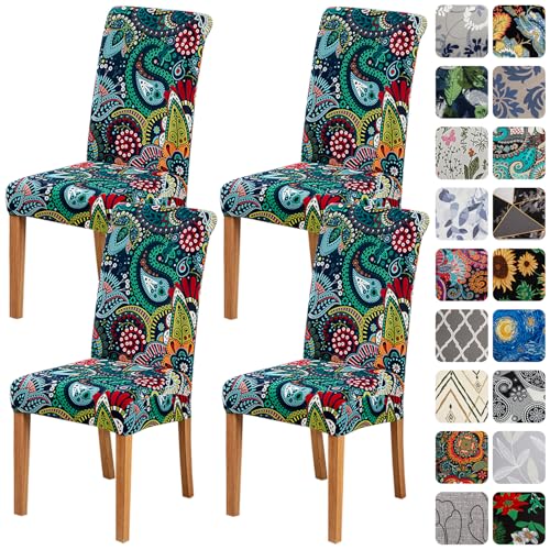 HZDHCLH Dining Chair Covers Set of 4 Stretch Chair Slipcovers Washable - color: Boho 1, size: 4 PCS
