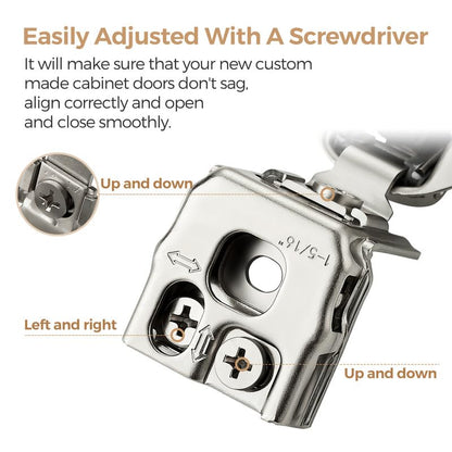 Ravinte 1-5/16 Inch Overlay Soft Close Hinge Kitchen Cabinet Hinges 2 Pack - size: 1-5/16 inch Overlay