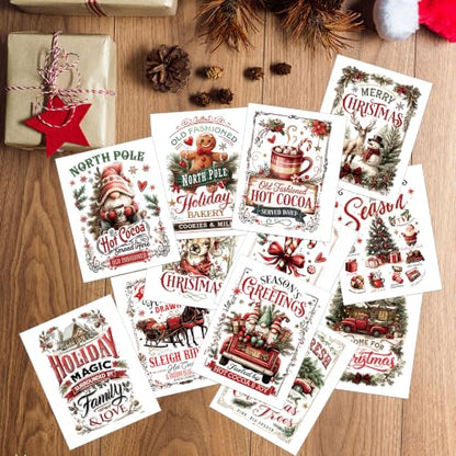 Christmas Rub on Transfers for Crafts, Slogan Iron on Furniture Decals - style: Christmas Slogan