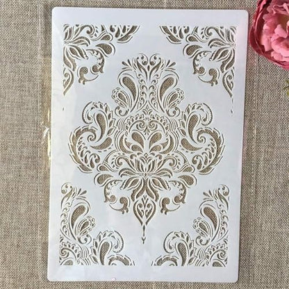 TIAMECH A4 Reusable Vintage Palace Totem Stencil for Painting - style: Totem