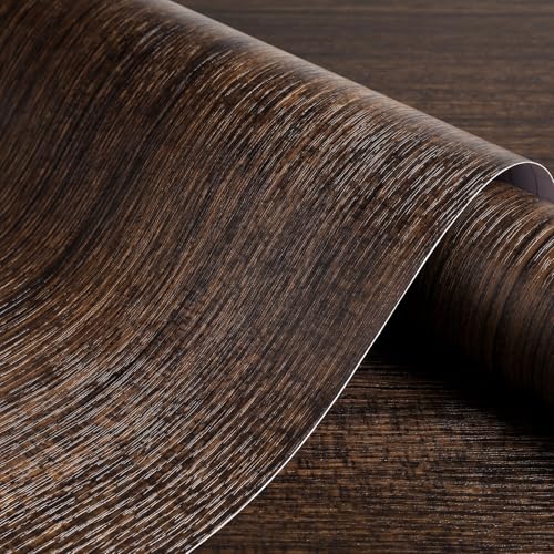 ICOOP Dark Espresso Wood Grain Peel and Stick Contact Paper 15.8"×276" - color: Dark Wood, size: 15.8" x 276"