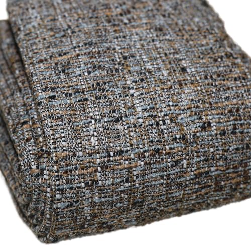 TinaKim Upholstery Fabric, Faux Linen Type Cloth Material, for Chair Sofa Couth Reupholster (Brown, 10 Yard) - color: Brown 3, size: 10 yard pre cut