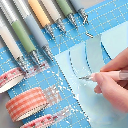 6PCS Pen Style Craft Knife Set – Precision Paper Cutter Hobby Knife for Scrapbooking DIY Crafts Scrapbook Cutting Tool (6PCS Random Color) - color: 6pcs Random Color