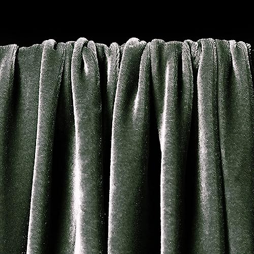 Ice Fabrics Stretch Velvet Fabric by The Yard - 60" Wide Soft Stretchy Fabric for Sewing Clothes, Apparel, Costume, Crafts - 90% Polyester 10% Spandex - Charcoal - 1 Yard - color: Charcoal, size: 1 Yard