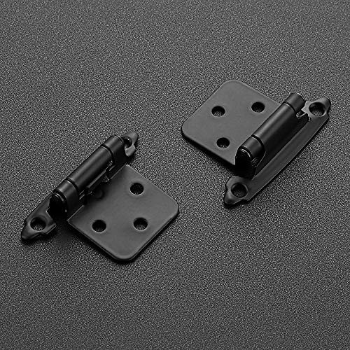 Ravinte Black Kitchen Cabinet Hinges, 1/2 Inch Overlay, 10 Pack - size: 1/2 inch Overlay