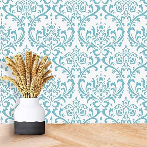 GSS Designs Damask Wall Stencil for Painting 16x24Inch Wall Stencil DIY Home Decor Stencils Paint Stencil for Walls Furniture Floors Fabric Crafts - style: Damask 16''x24''